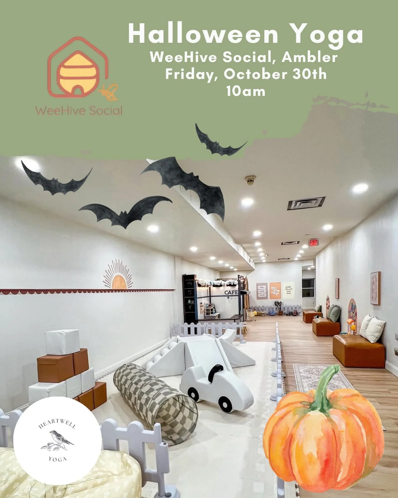 Can&rsquo;t wait to be back at @weehivesocial for a special Halloween Yoga class!