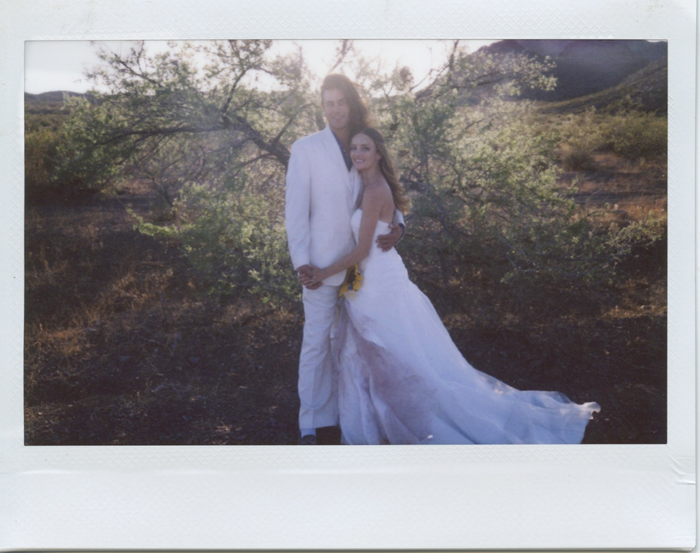 las vegas simple desert outdoor wedding photographer polaroid