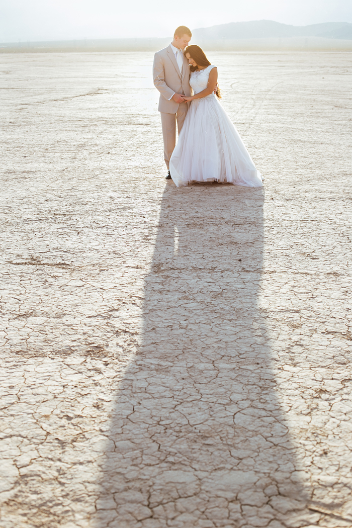 desert dry lake beds las vegas trash the dress wedding photo