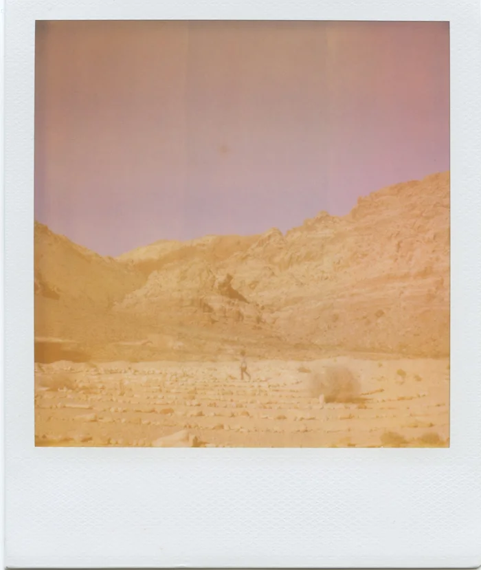 nevada desert life polaroid