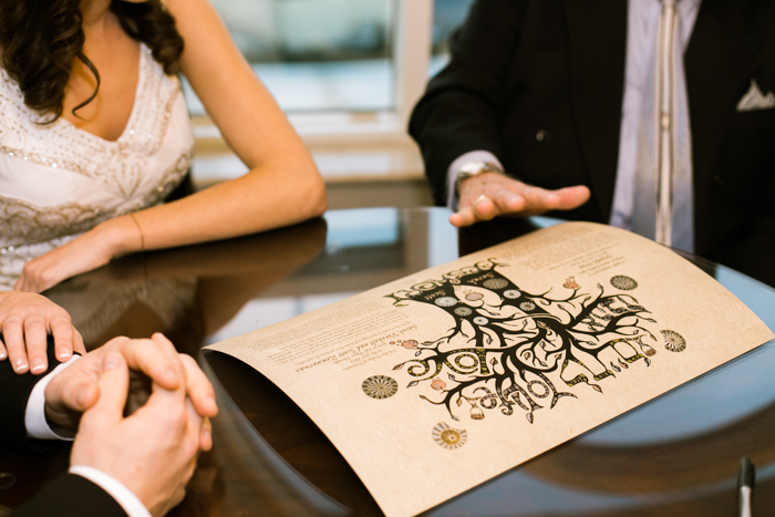 signing of the ketubah wedding rabbi las vegas