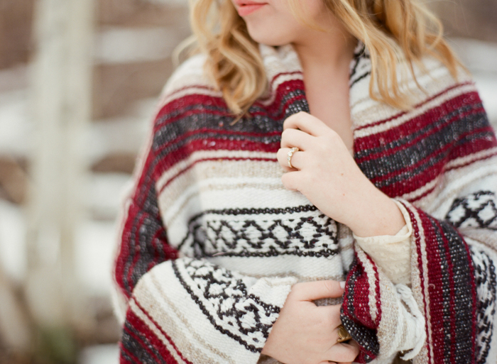 mexican blanket winter engagement ideas