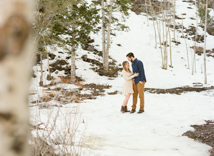 mt charleston snowy winter engagement in las vegas