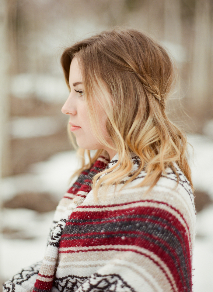 side braid and waves engagement hair ideas