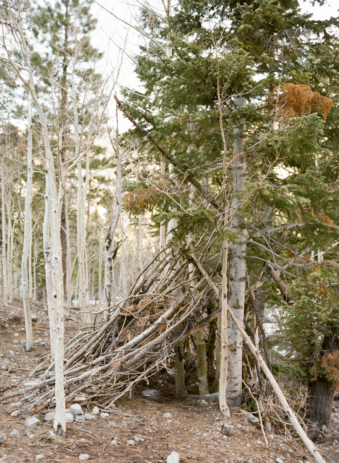 wooded teepee in mt charleston