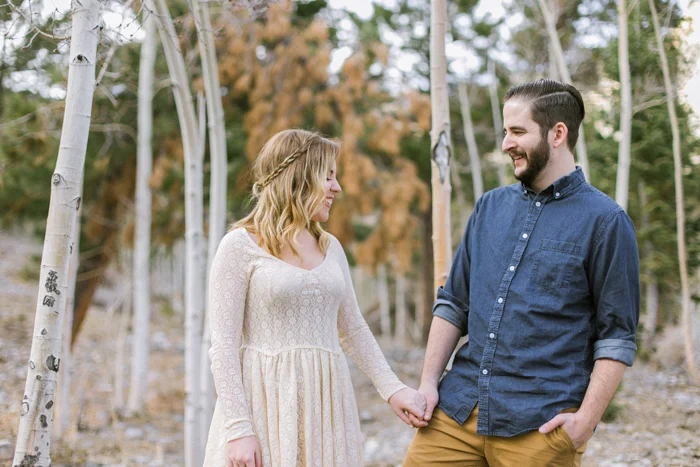jordan and matt woodsy engagement session