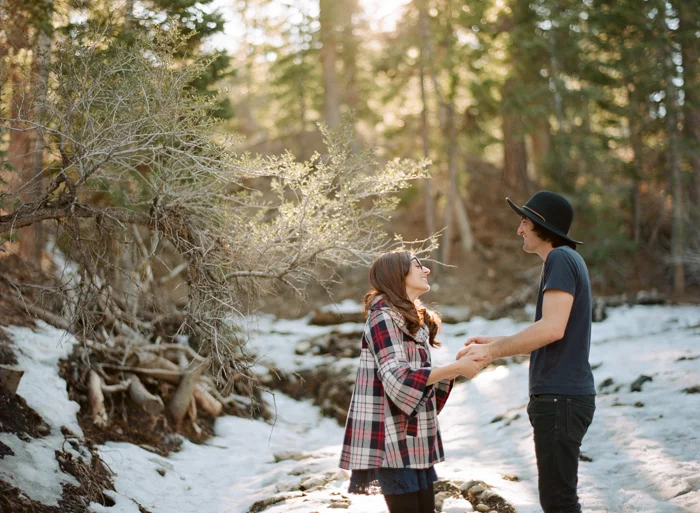 mt charleston las vegas indie engagement photo snow winter 22