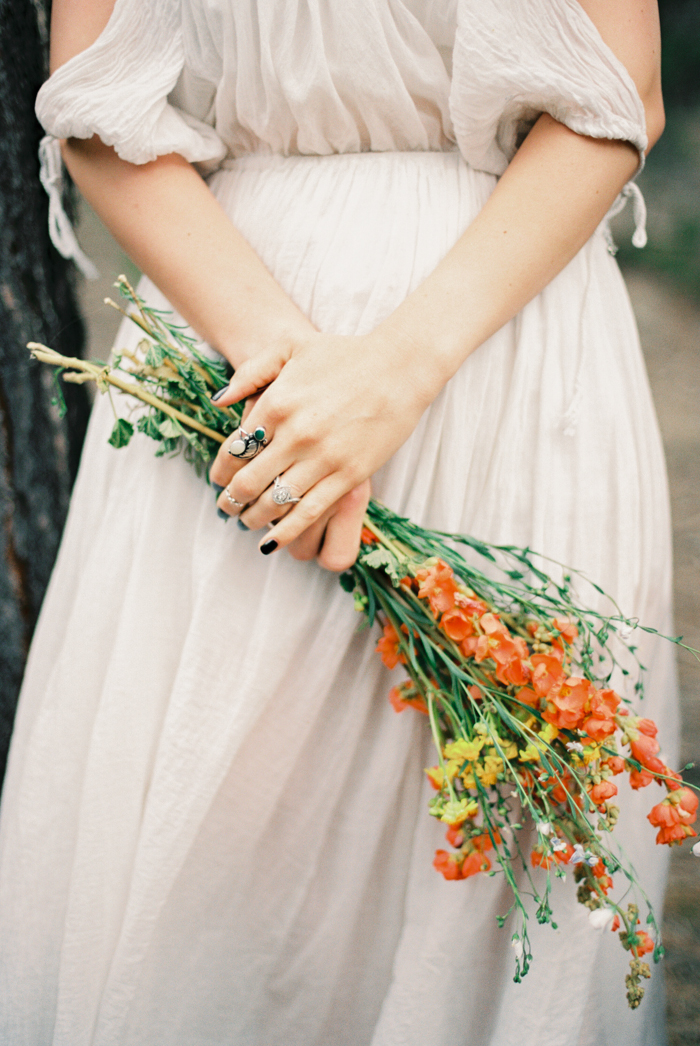 wild desert flowers Free People engagement dress