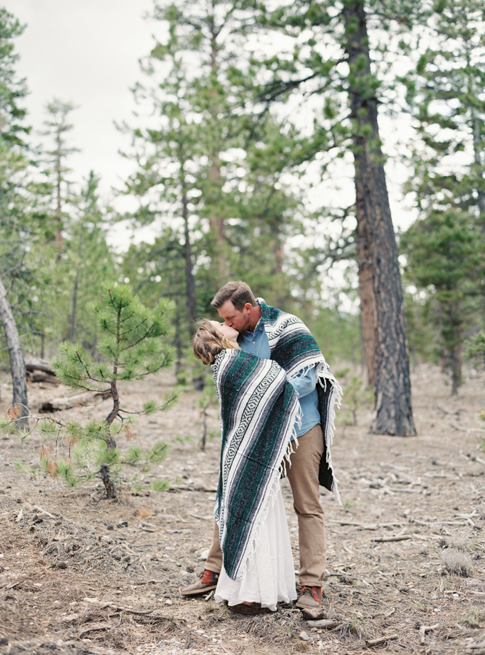 mexican blanket engagement photo