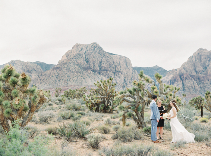 small intimate las vegas desert ceremony at red rock