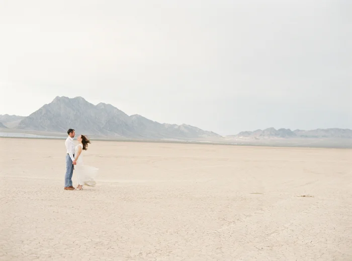 las vegas desert dry lake beds wedding photo