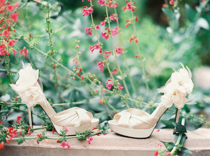 off white bridal heels with feathers