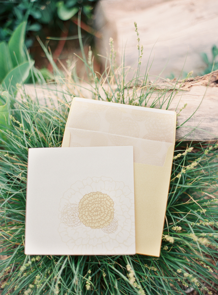 gold vietnamese inspired wedding invitations