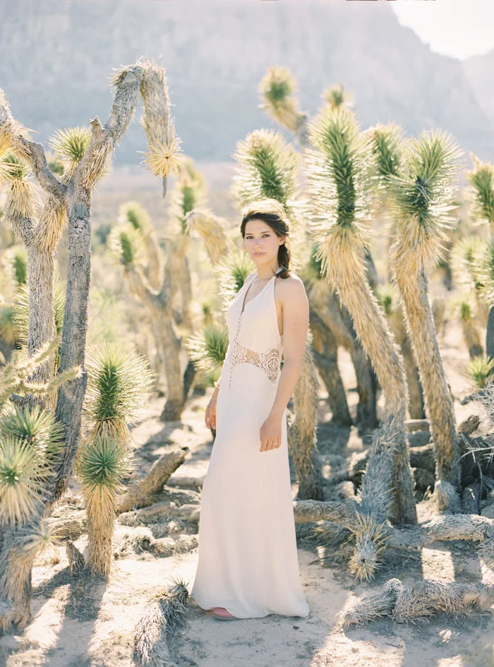 joshua tree boho engagement photo