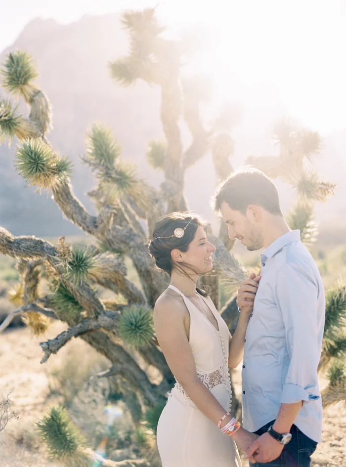 joshua tree boho engagement photo
