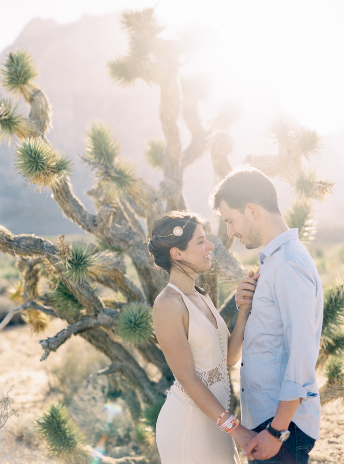 joshua tree boho engagement photo 