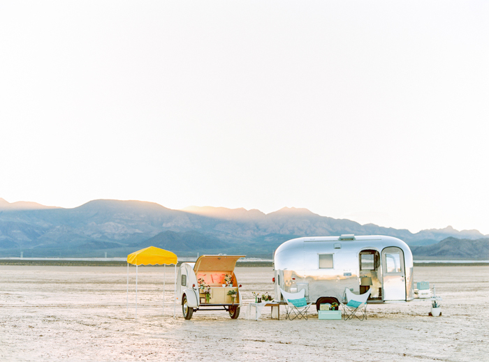 airstream teardrop trailer wedding prop las vegas desert