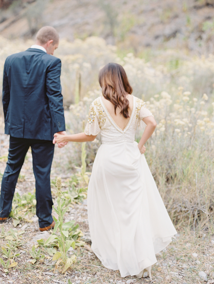 romantic vegas forest engagement photo 8