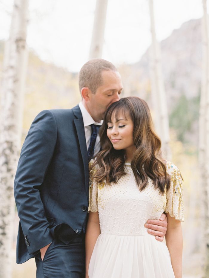 romantic vegas forest engagement photo 9