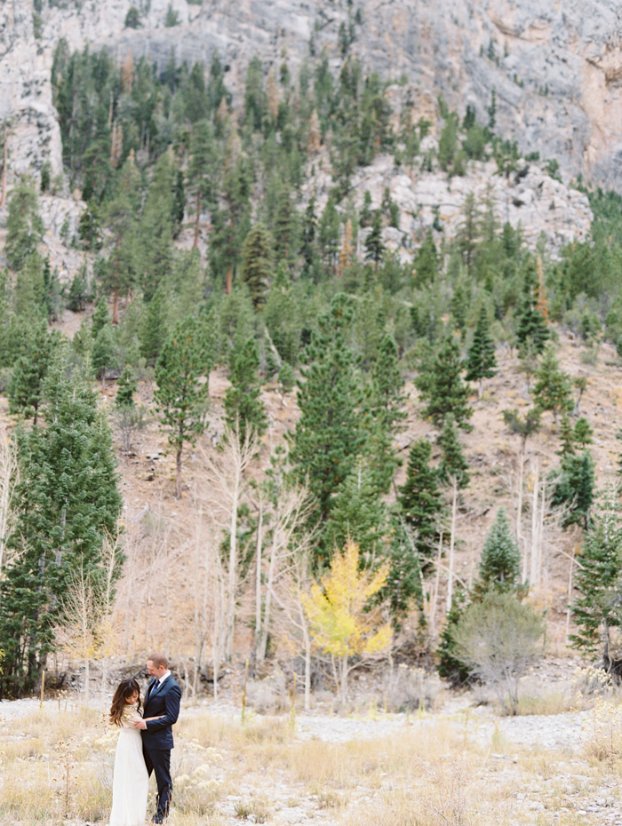 romantic vegas mt charleston engagement photo