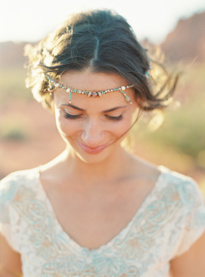 desert boho beaded wedding crown