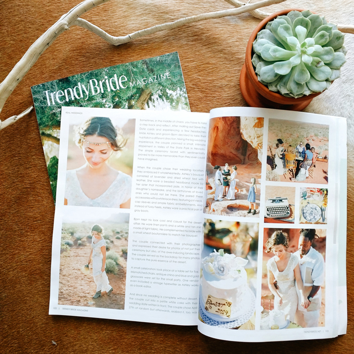 gaby j trendy bride magazine feature