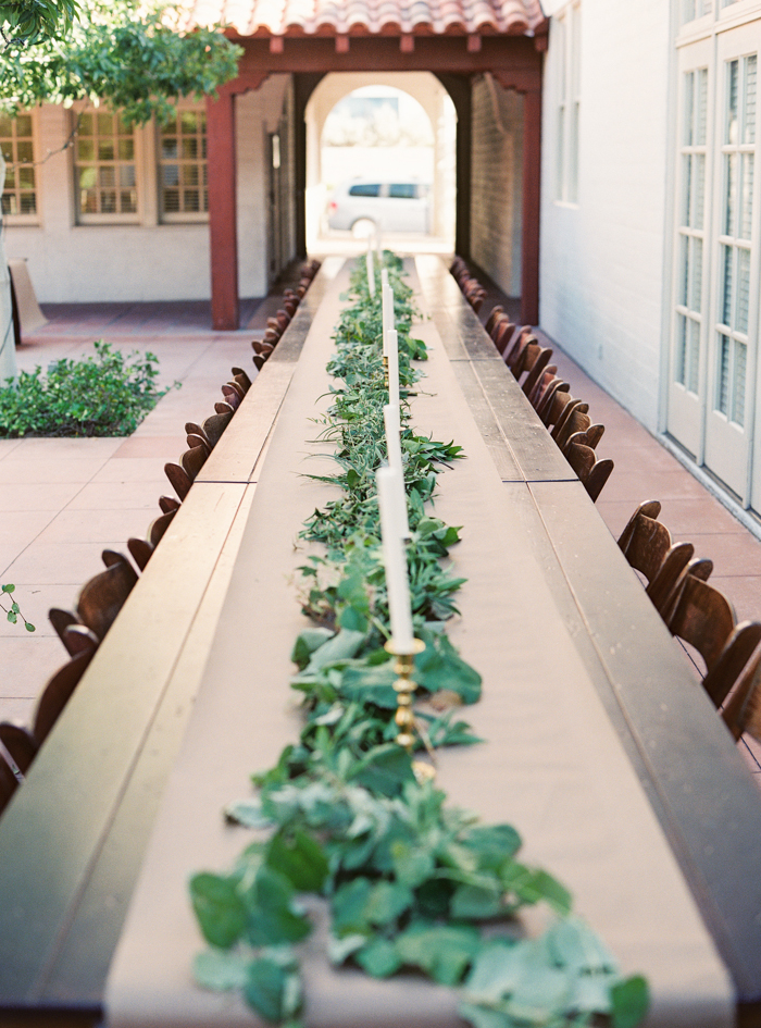 las vegas boho wedding greenery table runner ideas