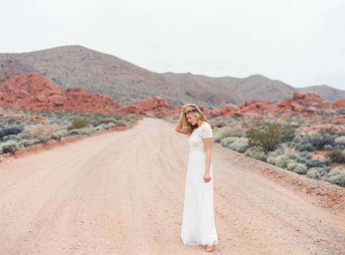 desert inspired wedding dress valley of fire photo