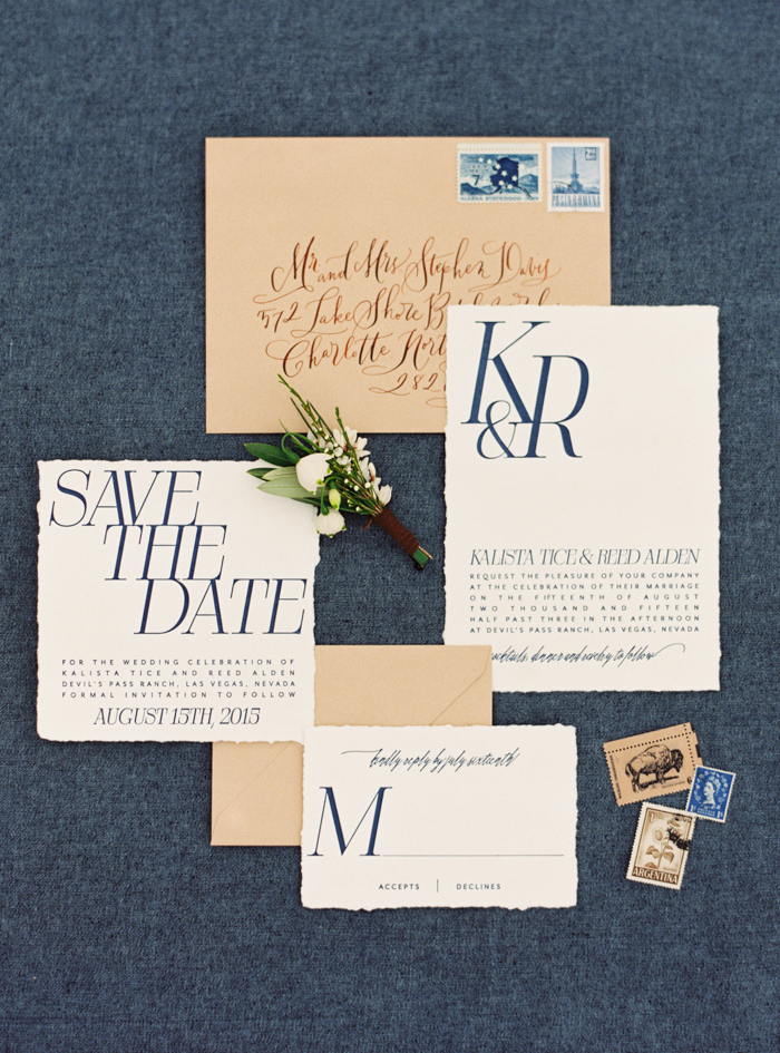 desert and indigo inspired valley of fire wedding save the dates
