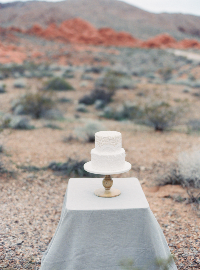 desert and indigo inspired valley of fire wedding three tier cake