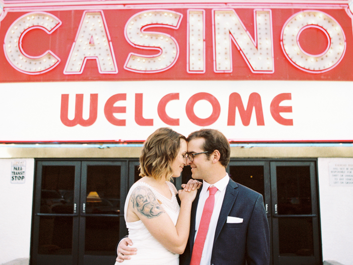 intimate indie desert vegas wedding photo 1