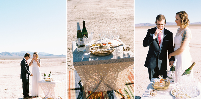 intimate indie desert vegas wedding photo 9