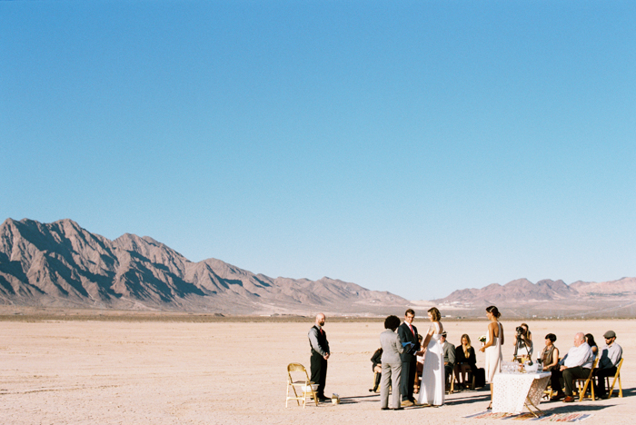 intimate indie desert vegas wedding photo 11