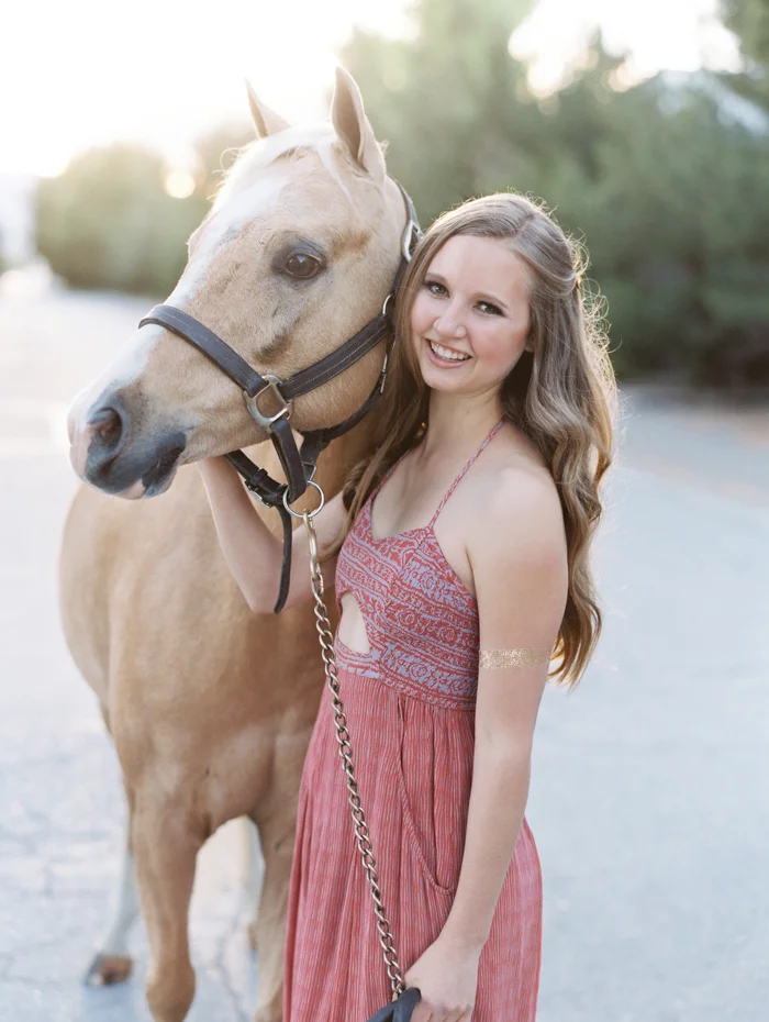 las vegas ranch with horses senior photography