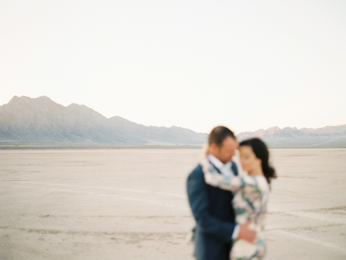 romantic las vegas desert engagement photo 