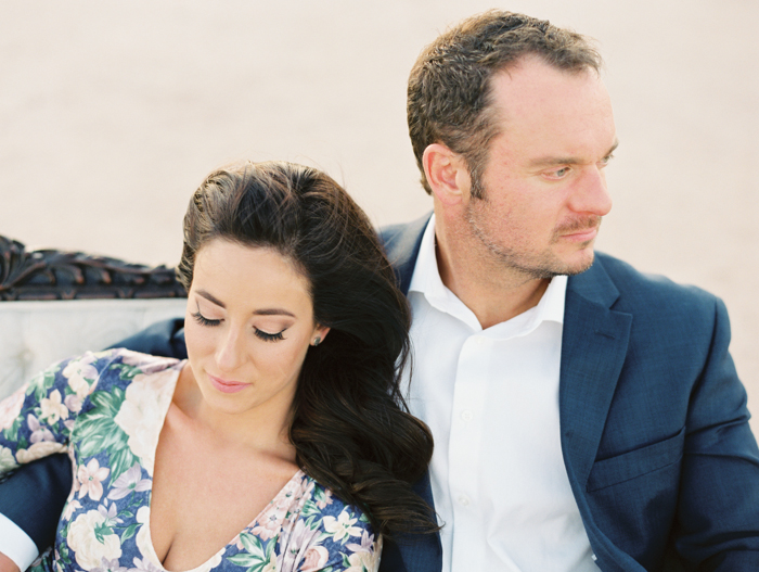 romantic las vegas desert engagement photo 