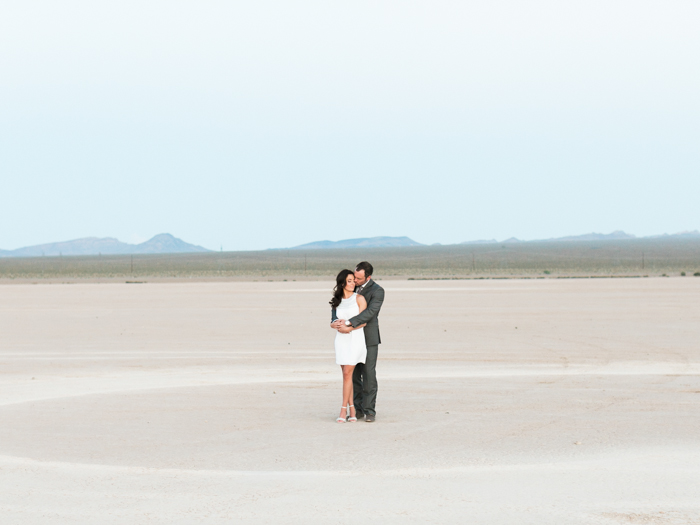 romantic las vegas desert engagement photo 