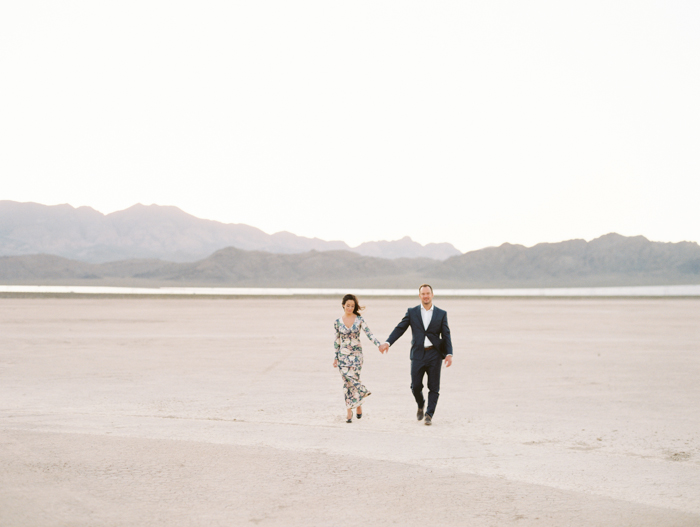 romantic las vegas desert engagement photo 