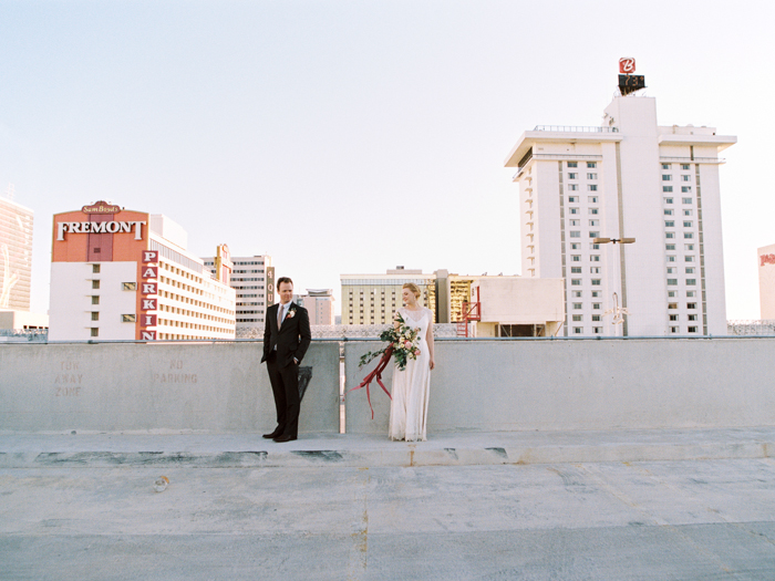 downtown las vegas indie wedding photo