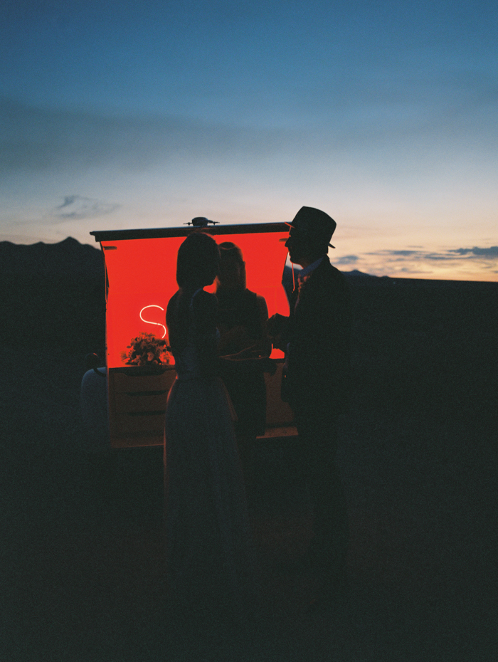 stylish corn creek nv desert elopement | gaby j photography | flora pop pop up wedding