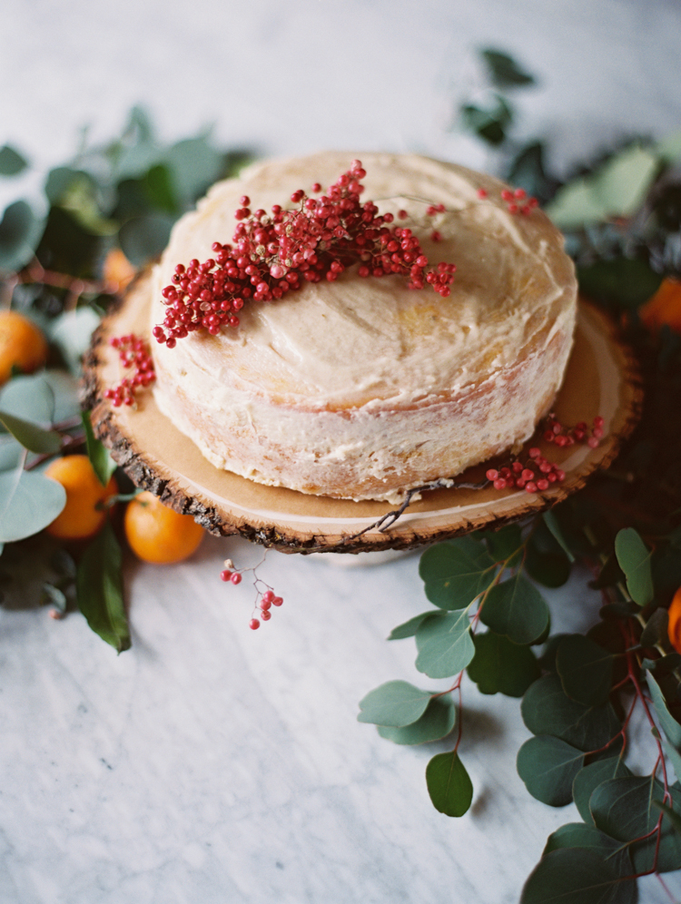herb de provence cake with dried pink peppercorn | intimate birthday dinner | gaby j photography