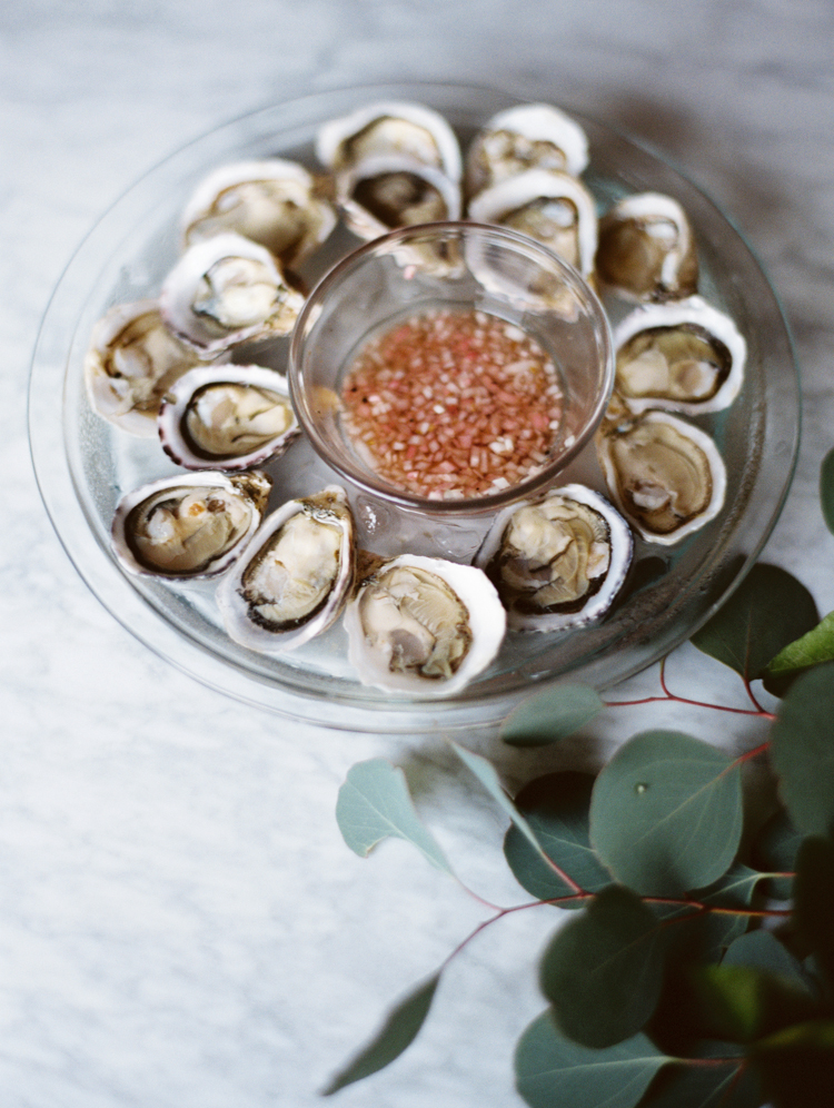 kusshi oysters | intimate birthday dinner | gaby j photography