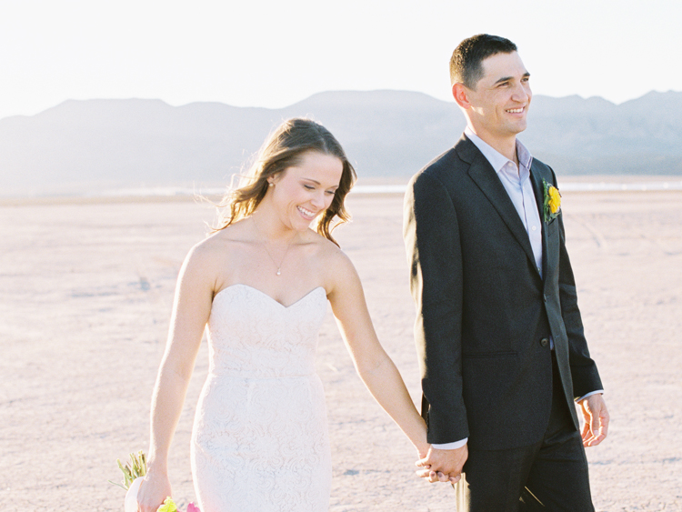 outdoors las vegas elopement photographer | dry lake bed elopement | gaby j photography | flora pop