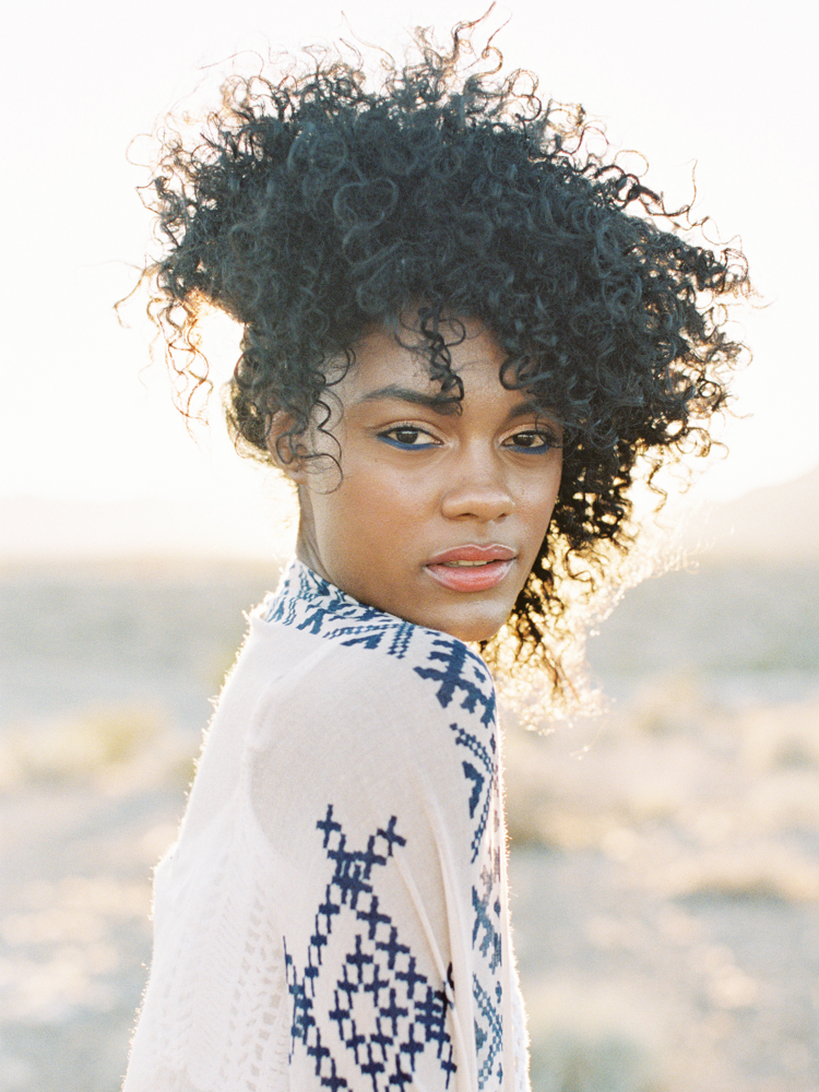 southwest desert editorial photographer | gaby j photography | ruby finch salon | natural black curls 