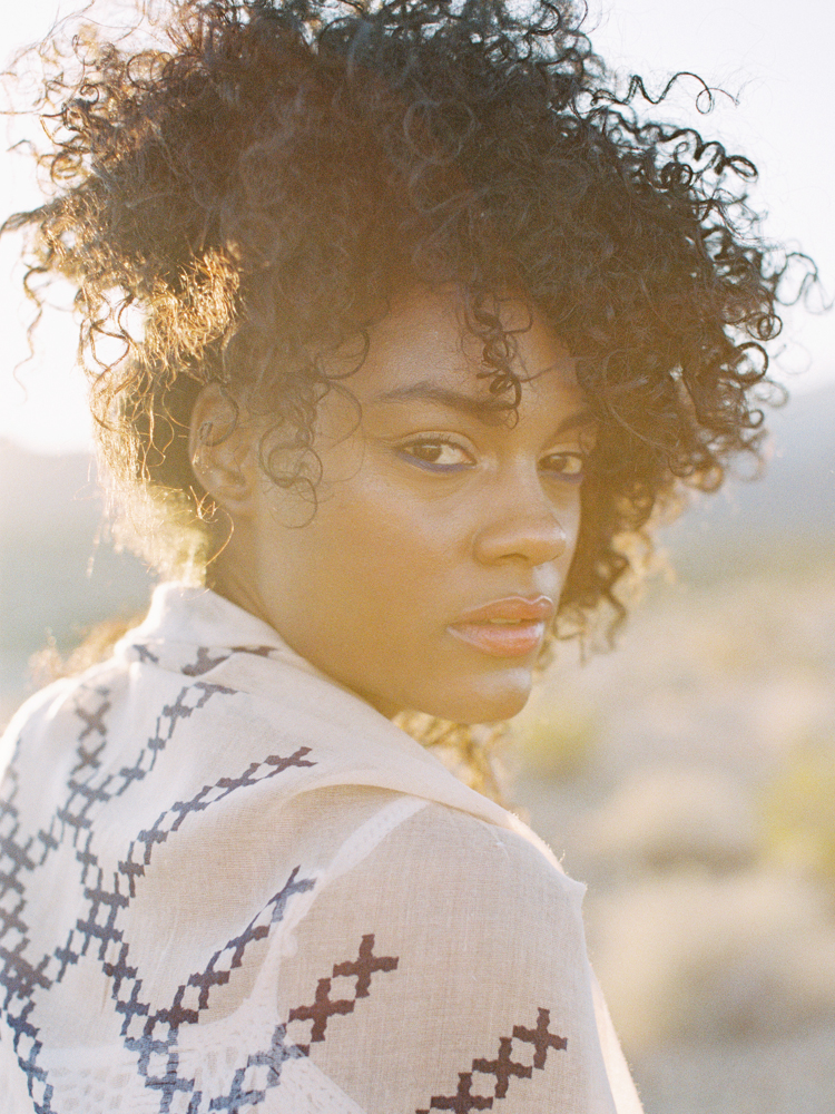 southwest desert editorial photographer | gaby j photography | ruby finch salon | natural black curls 