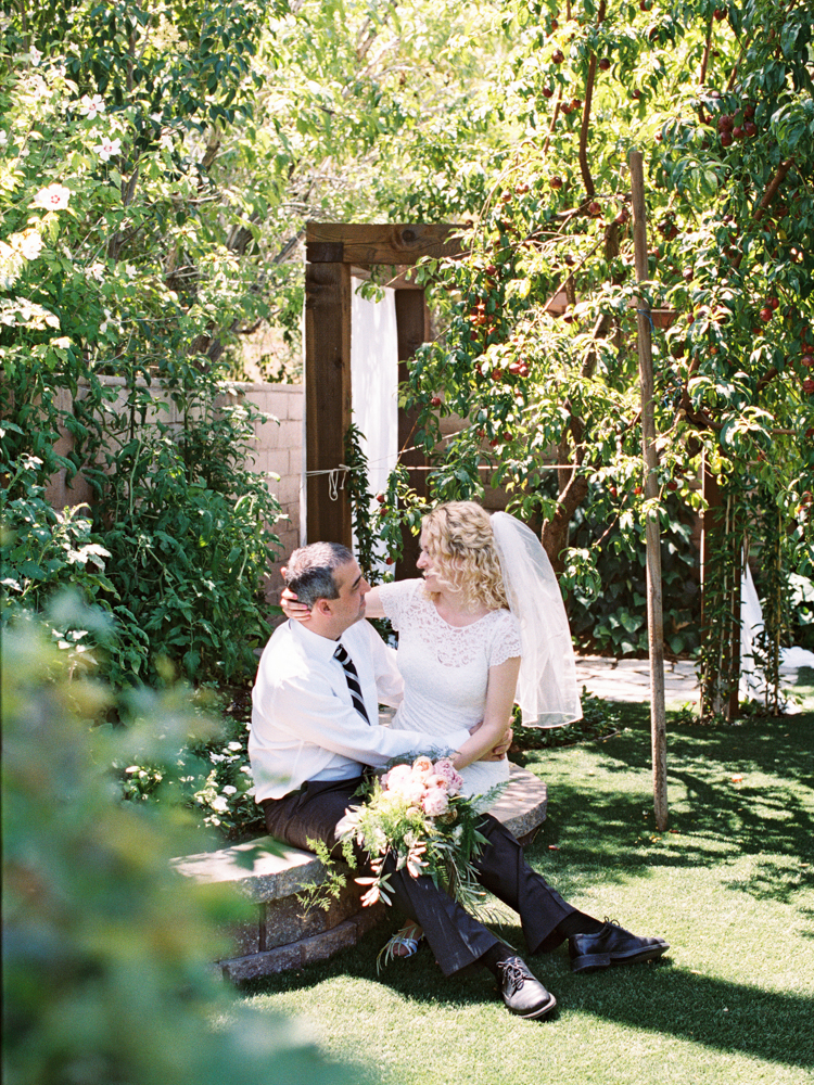 private las vegas estate wedding | backyard garden elopement in las vegas | gaby j photography | flora pop