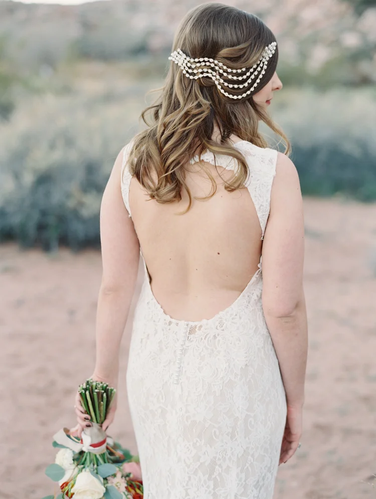 small wedding at red rock canyon national park | desert elopement | gaby j photography | las vegas elopement | danani handmade adornments | opal floral | peachy keen unions