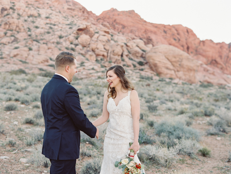 small wedding at red rock canyon national park | desert elopement | gaby j photography | las vegas elopement | danani handmade adornments | opal floral | peachy keen unions