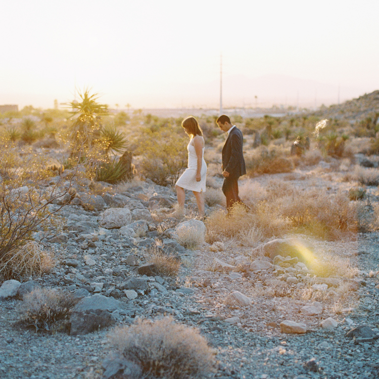 sunrise elopement in las vegas | las vegas elopement photographers | sunrise desert ceremony | gaby j photography