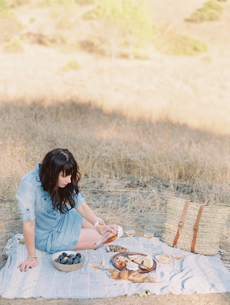 sonoma ca wine tasting picnic | picnic on a vineyard | gaby j photography | sonoma northern california wedding photographer